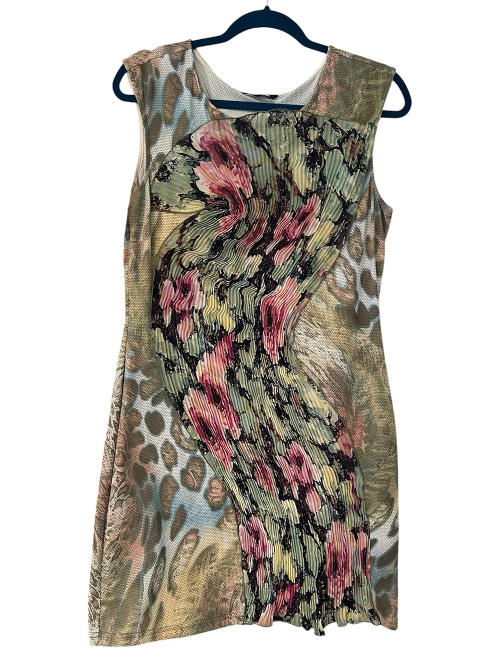 Samuel Dong Mixed Media Art to Wear Dress Size Large